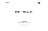 HRTF Results - NASA HUYGENS RECOVERY TASK FORCE LJD-2 07/10/01 HRTF Results Background â€¢ The Huygens