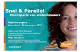 Snel & Parallel - Divosa · 1. Workshop kernwaarden 2. Workshop netwerken 3. Wijksafari in eigen wijk 4. Tekening en uitreiking door wethouder - Tot 27: aangespoord te studeren -