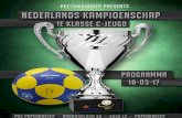 VOORWOORD BERTJAN SCHEEPBOUWER - PKCpkc-korfbal.nl/nkc2017/programmaboekje.pdf · C1 ongeslagen kampioen geworden in de eerste klasse met een doelsaldo van +84. In de zaal staat,