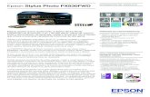 Epson Stylus Photo PX830FWD INFORMACIÓN DEL PRODUCTO · SOFTWARE Epson Easy Photo Print, Epson Print CD, Epson Event Manager, Epson Fax Utility, ABBYY FineReader 9.0 Sprint (PC),