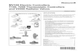 62-3048 - MV100 Electric Controllers T100, T200 ......MV100 ELECTRIC CONTROLLERS T100, T200 THERMOSTATIC CONTROLLERS AND V2000 RADIATOR VALVES 3 62-3048Š2 Fig. 1. MV100, T100 and