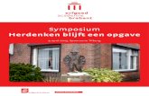Herdenken blijft een opgave - Erfgoed Brabant · 2015. 4. 29. · Academie Brabant in de Spoorzone in Tilburg organiseerde. In deze bundel leest u bijdragen van de sprekers en krijgt