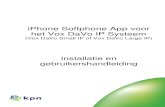 iPhone Softphone App voor het Vox DaVo IP Systeem · bedrijf vanaf je iOS (iPhone of iPad) toestel. •Eén enkel nummer voor zowel vast als mobiel. •Inkomende oproepen naar het