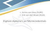 Janina van Hees (SURF) Erik van den Broek (DUO) · 2019. 11. 7. · Een uittreksel is een officieel document dat wordt uitgegeven door DUO. Het is een geldig bewijsstuk van een behaald