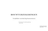 BOUWVERZEKERINGEN · PDF file 2018. 4. 26. · -voor abnormale burenhinder -art. 544 B.W. art. 1382 e.v. B.W.-compensatie voor schade vb. voorbijganger / onderaannemer -vaak in lastenboek