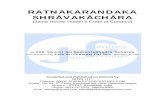 RATNAKARANDAKA SHRĀVAKĀCHĀRA - Jinvaanilibrary.jinvaani.org/4.books/Ratnakarandakashravakachara-English.pdfRatnakarandaka Shravakachara – By 108 Swami Samantabhadra Acharyâ Compiled