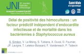 Délai de positivité des hémocultures : un facteur ... · 18es JNI, Saint-Malo, du 21 au 23 juin 2017 1 Délai de positivité des hémocultures : un facteur prédictif indépendent
