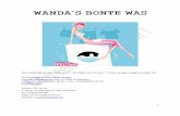 WANDA’S BONTE WAS · 2013. 1. 26. · ex-celgenote uit de gevangenis ontsnapt en zich bij Wanda komt schuilhouden is het hek helemaal van de dam en dreigt Wanda binnen de kortste