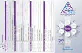 9 & 10 March 201014 CEUs - ACSG€¦ · 9 - 13 March 2020. The 2020 ACSG conference week includes AC Academy training workshops (Monday, 9 to Wednesday, 11 March 2020), pre-conference