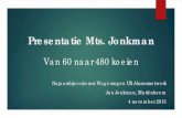 Presentatie Mts. Jonkman - WUR · Presentatie Mts. Jonkman Van 60 naar 480 koeien Najaarsbijeenkomst Wageningen UR Alumninetwerk Jan Jonkman, Mariënheem 4 november 2015 . Inhoud