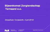 Bijeenkomst Zorglandschap Ternaard e.o....2018/07/04  · Hofjeswoningen in Zwolle Bureau PAU Plan Advies Uitvoering Vriendenerf Olst Zelfstandig wonen, voorzieningen delen • kleinschalig: