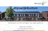RijswijkBuiten - KIVI...PV-panelen (3,9 kWpe) 3.500 Totaal 3.500 3.500 8 De bevindingen (1) 1. 26 woningen opgeleverd in oktober 2013 2. Waarvan 5 woningen Nul-op-de-meter 9 De bevindingen