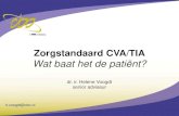 Zorgstandaard CVA/TIA - Elkerliek...dt_pres3.pdf Patiëntenperspectief Onderzoek naar ervaringen en wensen met de CVA zorg maart-sept 2011 - Literatuurstudie: wetenschappelijk/ ‘grijze’