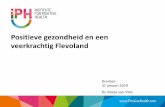 Positieve gezondheid en een veerkrachtig Flevoland · Positieve gezondheid: Voor het bevorderen van Zveerkrachtig en betekenisvol leven…. • Rol van zorgverleners en ondersteuners