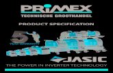 PRODUCT SPECIFICATION Catalogus... · Intro Technische Groothandel Primex BV - Voor Bedrijven én Particulieren. Het adres waar zo goed als alles per stuk verkrijgbaar is. Met een