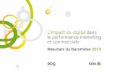 L’impact du digital dans la performance marketing et ......2014 2015 0% 20% 10% 30% 40% 50% Moins de 20% De 40% à 60% De 20% à 40% De 60% à 80% Plus de 80% 8 9 L’impact du digital