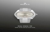 Day-Date 40 Tập tin · Việc thiết kế, phát triển và sản xuất dây đồng hô ̀ Rolex và khóa ... trên hiển thị số ngày CHỐNG CHỊU NƯỚC Khả năng
