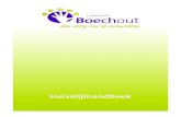 Huisstijlhandboek - Gemeente Boechout · PDF file 2016. 6. 14. · Huisstijlhandboek gemeente Boechout | p. 2 Inleiding 3 1. Het logo 1.1 Logo 6 1.2 Elementen 7 1.3 Opbouw 8 1.4 Variaties