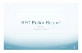 RFC Editor ReportMonthly Queue IETF 91 11/7/14 4 Jan – Oct 2014 Subs Pubs IETF 217 233 IETF non-wg 28 37 IAB 5 6 IRTF 2 4 Independent 20 19 0 10 20 30 40 50 60 70 80 Jan Feb Mar