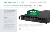 DECRYPTUM PR 2080TI-S/4 4U...DECRYPTUM PR 2080TI -S/4 4U DATASHEET Ultra-compact liquid-cooled GPU accelerated devices for password recovery and decryption Powered by Passwords/sec