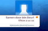 Bijbelstudies Efezebrief Gameren · 2020. 3. 18. · 3. De nieuwe status (19-22) [19] Zo bent u dan niet meer vreemdelingen en bijwoners, maar (1) medeburgers van de heiligen en (2)
