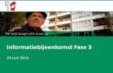 Informatiebijeenkomst Fase 3 - Staalmanpleinbuurt · 2016. 7. 13. · Woningwet sinds 1 juli 2015 •Woningcorporaties mogen zelf geen koopwoningen, vrije sectorhuurwoningen en parkeergarages