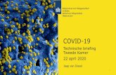 Technische briefing Tweede Kamer 22 april 2020 · 4/22/2020  · 99% spec, sens 85% op basis S1-deel van het spike eiwit. COVID-19 –Pienter hoeveel mensen zijn geinfecteerd geweest?