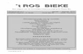 ´t ROS BIEKE - De Rosse Bie · Jaargang 40 nr.1 januari – februari 2016 Verantw. uitgever : H. Braet Oude dijk 35 2300 Turnhout Overname van artikels is toegestaan mits schriftelijke