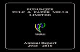 PUDUMJEE PULP & PAPER MILLS LIMITEDamjland.com/uploads/financial/pppml-annual-report-2015-16.pdfASHOK KUMAR BANKERS : STATE BANK OF INDIA IDBI BANK LIMITED BANK OF INDIA KOTAK MAHINDRA