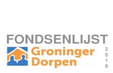 FONDSENLIJST - Groninger Dorpen · Bedum Delfzijl De Marne Eemsmond Loppersum Slochteren Ten Boer Winsum Voor de leefbaarheid en vitaliteit van een dorp is een ontmoetingsplek voor