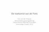 De toekomst van de Fiets - files.fietsersbond.nl · een design driewielfiets) • Er gebeuren veel ongelukken waar oudere fietsers bij betrokken zijn. Uit de statistieken blijkt dat