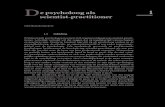 De psycholoog als 1 scientist-practitioner scientist-practitioner Giel Hutschemaekers 1.1 Inleiding