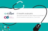 E-health evaluatie · Voor u ligt het evaluatierapport van de deelprojecten Ze-Vita en het ... zoals huisartsen, apothekers, fysiotherapeuten en diëtisten zijn: GEZond Voorschoten,