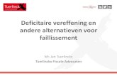 Deficitaire vereffening en andere alternatieven voor faillissementexpertise.tuerlinckx.eu/media/1147/2014-09-23-ta... · 2017. 2. 1. · Deficitaire vereffening •NEE = de deficitaire