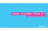 0 verslag Nordic business Forum 2018 · 2018. 11. 22. · forum en netwerkeconomie curriculum •Thema is Peak performance, strategyandartificial intelligence •Waarom kiezen ze