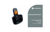 Motorola D1010 series€¦ · Digital Cordless Phone with Answer Machine Warning Use only rechargeable batteries. Ł All handsets fully cordless for locating anywhere within range.