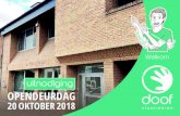 OPENDEURDAG 20 OKTOBER 2018 - Doof Vlaanderen · Hilde Verhelst vertelt kinderverhalen in VGT. • Lezing Dovencultuur | van 10 – 11 uur en van 14 – 15 uur Wil je de doven en