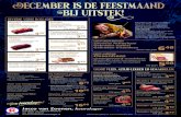 DECEMBER IS DE FEESTMAAND BIJ UITSTEK · KERSTAANBIEDING KERSTSPECIAL Spaanse Varkensribeye: Een lekker gemarineerd stuk vlees voor in de oven of heerlijk op de barbecue. Vraag advies
