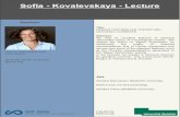 Sofia Kovalevskaya Lecturebaumeist/wop2017/kovalevskaya… · Sofia Kovalevskaya Lecture Speaker April 5th 2018, 4:30 pm, Room H6 Prof. Dr.Alessandra Iozzi (ETH Zürich) Title: HIGHER