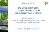 Bijeenkomst ‘Trends in omgevingsfactoren voor duurzaam ...€¦ · Presentatie Duurzaamheid, Impact-neutraal ondernemen Metta Bijeenkomst ‘Trends in omgevingsfactoren voor duurzaam