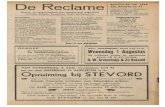 De Reclame 1956... · 2018. 9. 12. · De Reclame Nieuws- en advertentieblad voor Hengelo-Gld, Keijenburg, Velswijlc, Zelhem, Steenderen, Baak, Wichmond e.o. Zaterdag 28 Juli 1956
