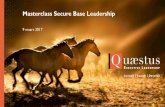 Masterclass Secure Base Leadership...als doel het stimuleren van structurele groei en innovatie. ... Meer dan 20 jaar ervaring in de Executive Recruitment sector Oprichter Quaestus