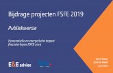 Bijdrage projecten FSFE 2019 · • De projecten die door het FSFE zijn ondersteund, leiden niet alleen tot energie-impact en CO 2-reductie, maar ook tot een werkgelegenheidsimpuls.