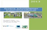 2013 - Into Green · 2. Werkboekje waarin vragen ingevuld moesten worden over o.a. de educatieve waarde van het schoolplein, de waardering van het schoolplein en het sociale welzijn