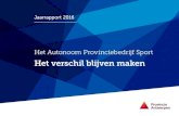 Het Autonoom Provinciebedrijf Sport - Antwerp · 2020. 8. 2. · Het Autonoom Provinciebedrijf Sport (APB Sport) mag terugblikken op een succesvol 2016. G-sport en in het bijzonder
