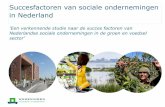Succesfactoren van sociale ondernemingen in Nederland€¦ · Waarde propositie 1 1 Marktonderzoek 1 1 Betrokkenheid belanghebbende 1 1 Sociale druk 1 1 Vertrouwen in personeel 1