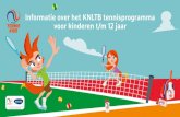Informatie over het KNLTB tennisprogramma voor kinderen t ... · kind 6 jaar is, kan hij/zij al meedoen aan Tenniskids Rood, afhankelijk van de vaar-digheden. Trainers adviseren of