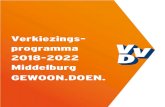Verkiezings- programma 2018-2022 Middelburg GEWOON ......Middelburg blijft coffeeshop vrij 8. Duurzaamste (monumenten)stad van Nederland 9. Op het gebied van duurzaamheid voldoen we