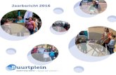 Jaarbericht 2016 - Buurtplein BV · • Importeren van oplossingen in plaats van exporteren van problemen; • Samenwerken in plaats van langs elkaar heen. Na een vliegende start