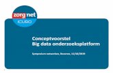 Conceptvoorstel Big data onderzoeksplatform · Het mogelijk maken van onderzoek en innovatie door het ontsluiten van de data afkomstig van de Vlaamse ziekenhuizen en van andere Vlaamse